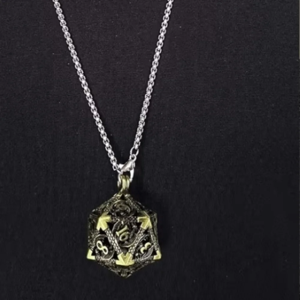 DnD Mini Dice Pendant Necklace Dungeon & Dragons Table Top Games Set